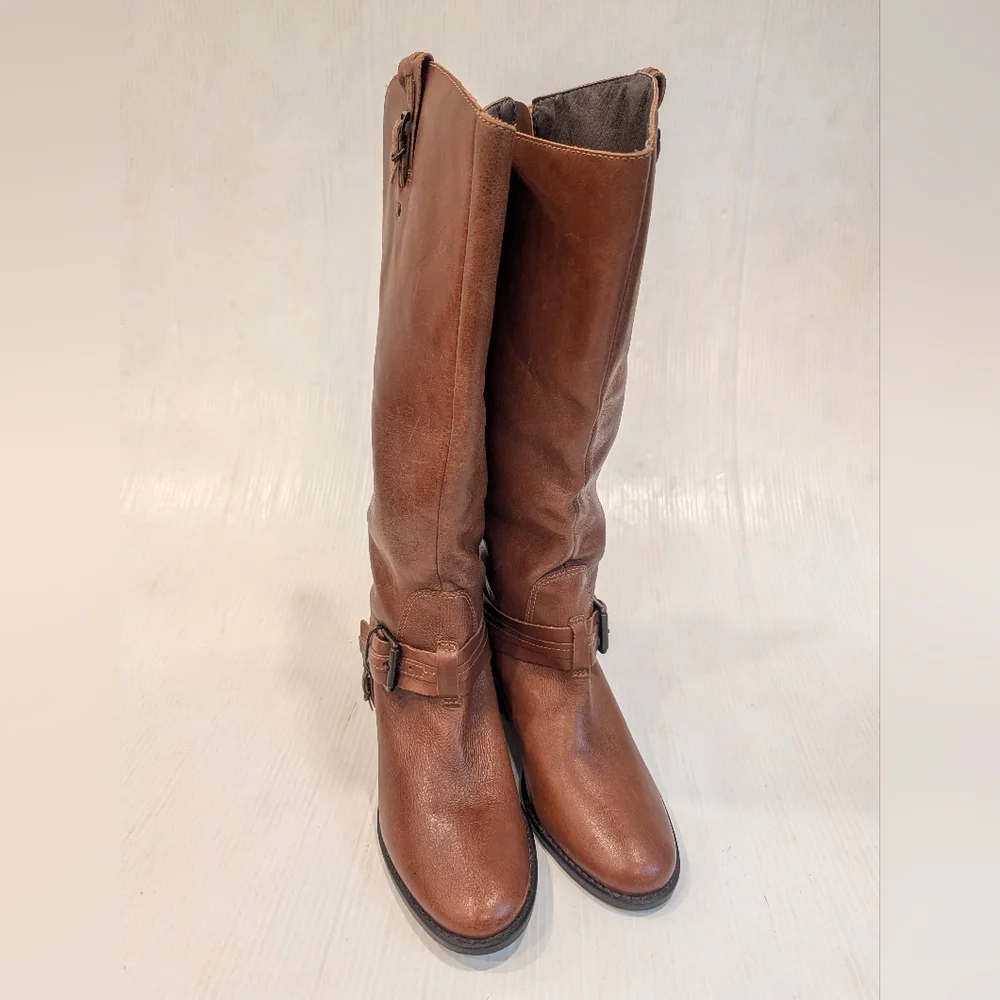 MATISSE Flashback Women's Brown Leather Tall Knee High Riding Boots Size 7.5